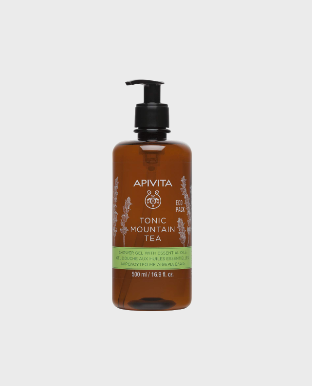 Apivita Tonic Mountain Tea Shower Gel with Essential Oils
